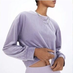 ZARA Crop Sweatshirt n Lilac
